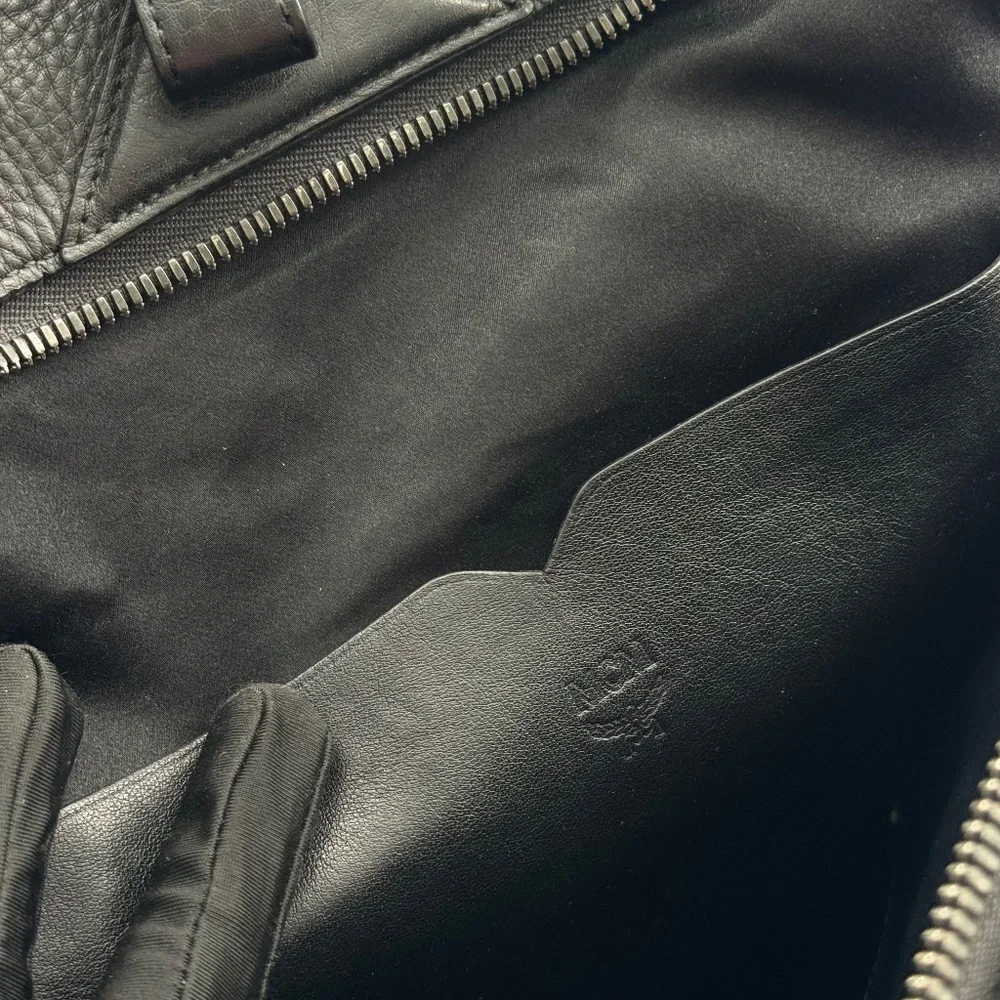 MCM Leather Backpack with Python Print Front Panel - Picture 10 of 16